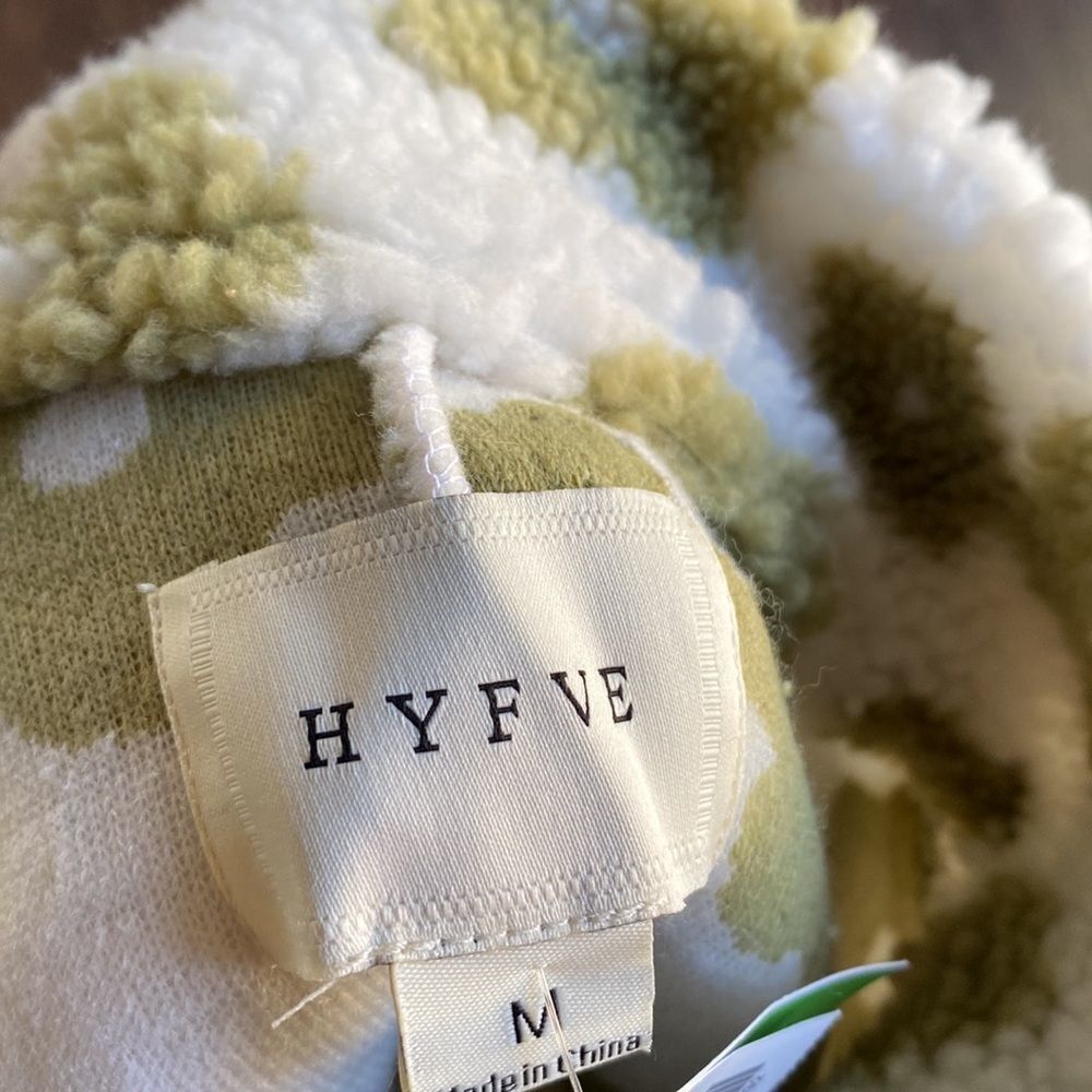 HYFVE Olive Green Floral Print Cropped Top Half Zip Sweater - Picture 5 of 5
